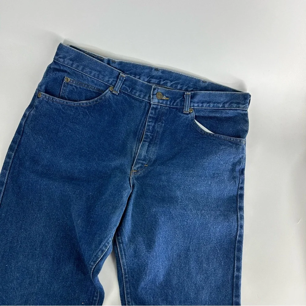 Vintage‎ Lee Jeans Mens 38x32 Blue Dark 200-0189 Western 80s Union Made Straight